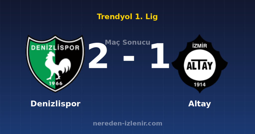 Denizlispor 2-1 Altay