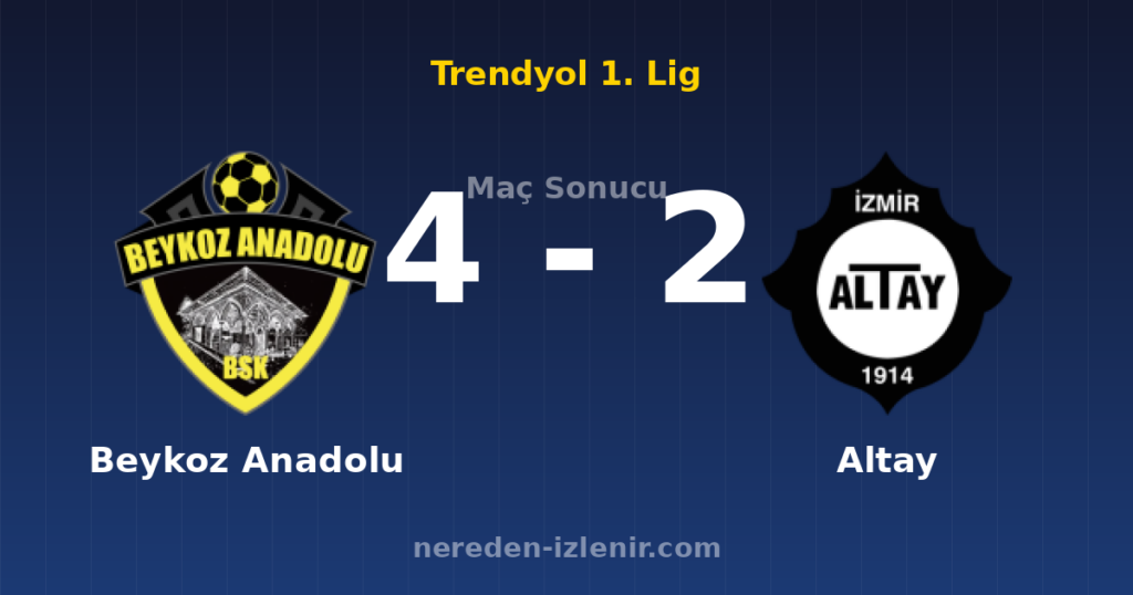 Beykoz Anadolu 4-2 Altay