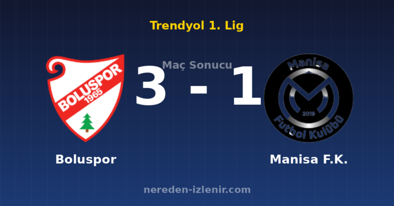 Boluspor 3-1 Manisa F.K.