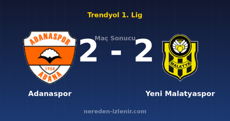 Adanaspor 2-2 Yeni Malatyaspor