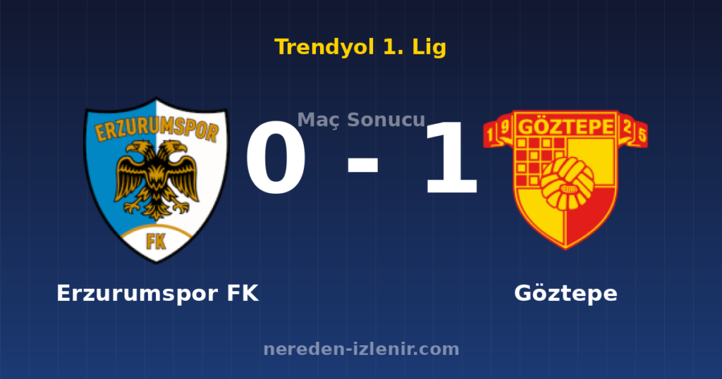 Erzurumspor FK 0-1 Göztepe