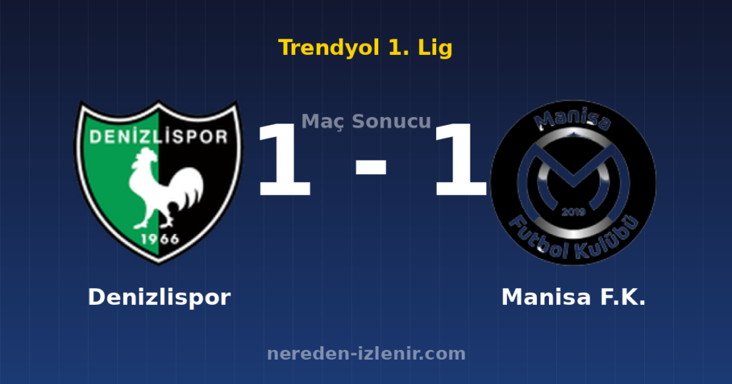 Denizlispor 1-1 Manisa F.K.