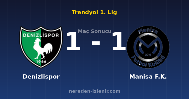 Denizlispor 1-1 Manisa F.K.