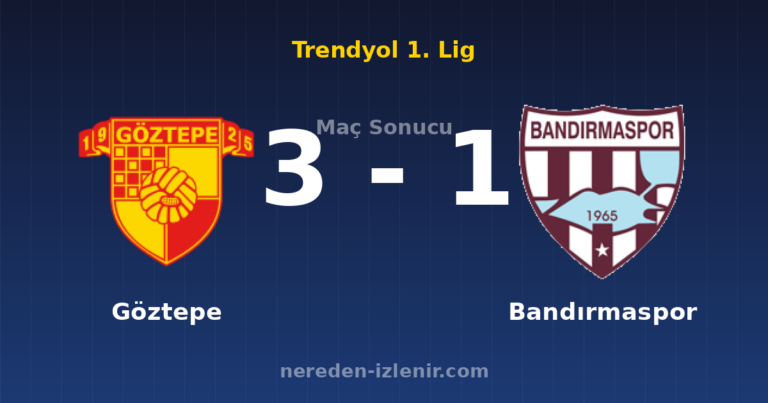 Göztepe 3-1 Bandırmaspor