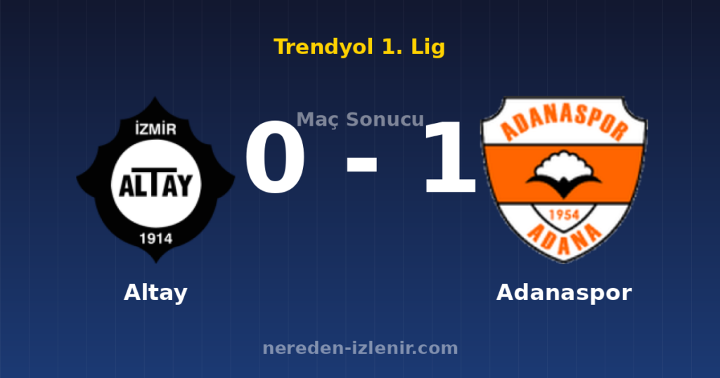Altay 0-1 Adanaspor