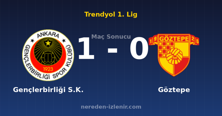 Gençlerbirliği S.K. 1-0 Göztepe