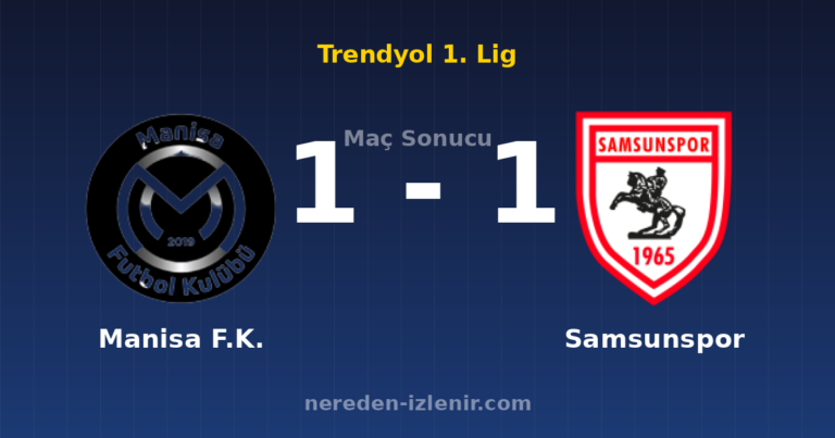 Manisa F.K. 1-1 Samsunspor