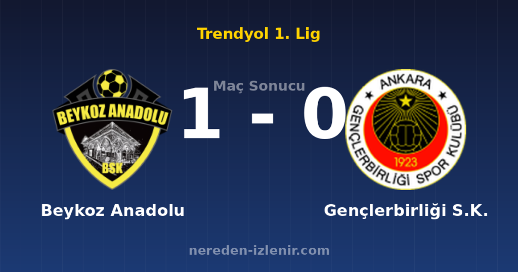 Beykoz Anadolu 1-0 Gençlerbirliği S.K.