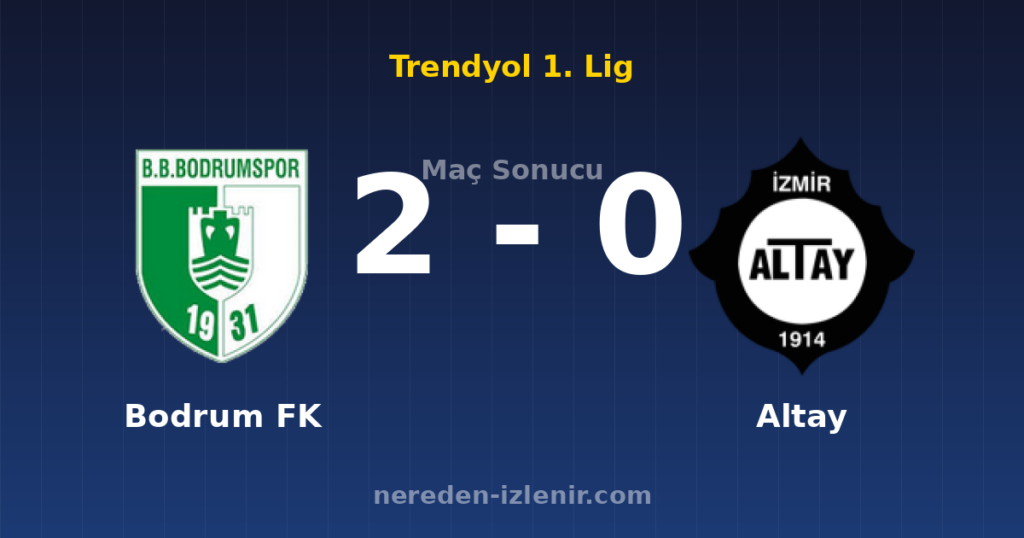 Bodrum FK 2-0 Altay