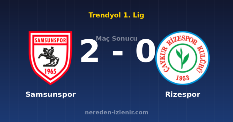 Samsunspor 2-0 Rizespor