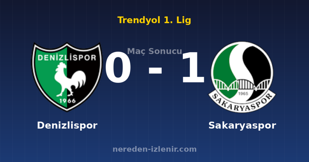 Denizlispor 0-1 Sakaryaspor