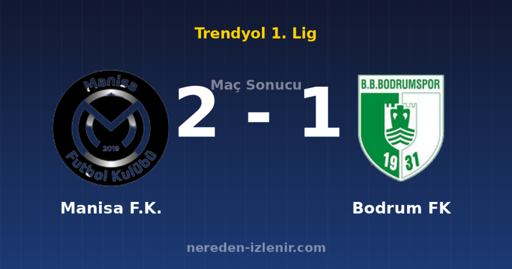 Manisa F.K. 2-1 Bodrum FK