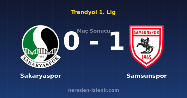 Sakaryaspor 0-1 Samsunspor
