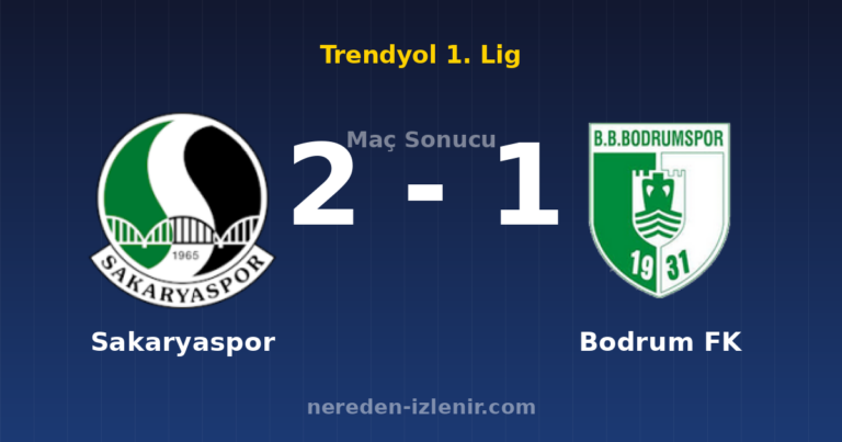 Sakaryaspor 2-1 Bodrum FK
