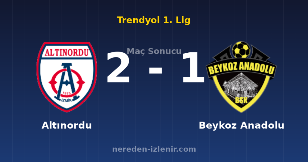Altınordu 2-1 Beykoz Anadolu