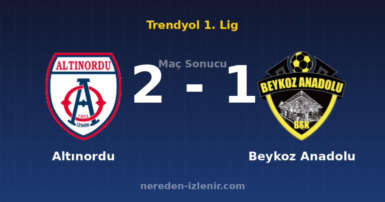 Altınordu 2-1 Beykoz Anadolu