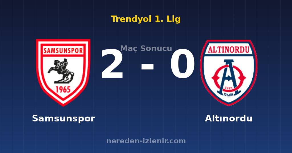 Samsunspor 2-0 Altınordu