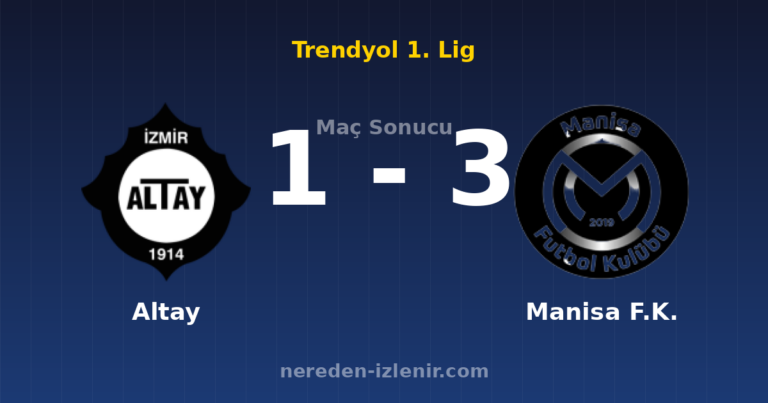 Altay 1-3 Manisa F.K.