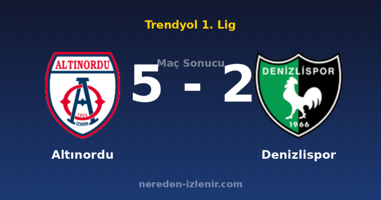 Altınordu 5-2 Denizlispor