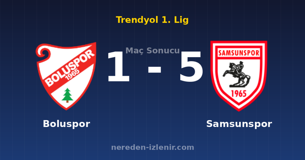 Boluspor 1-5 Samsunspor