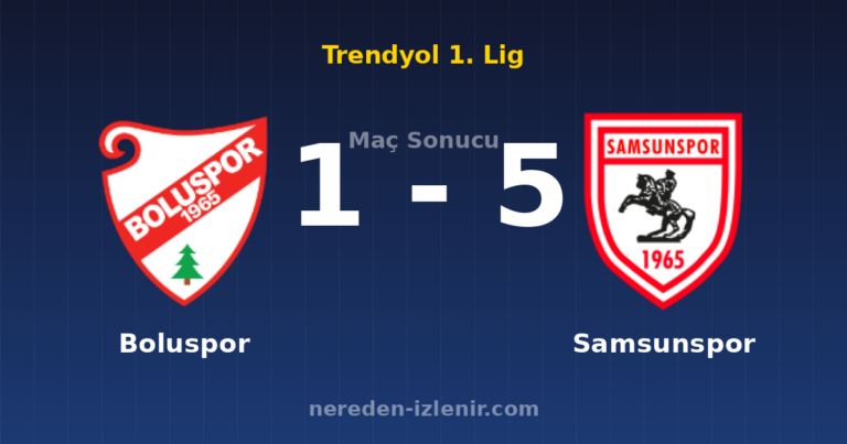Boluspor 1-5 Samsunspor