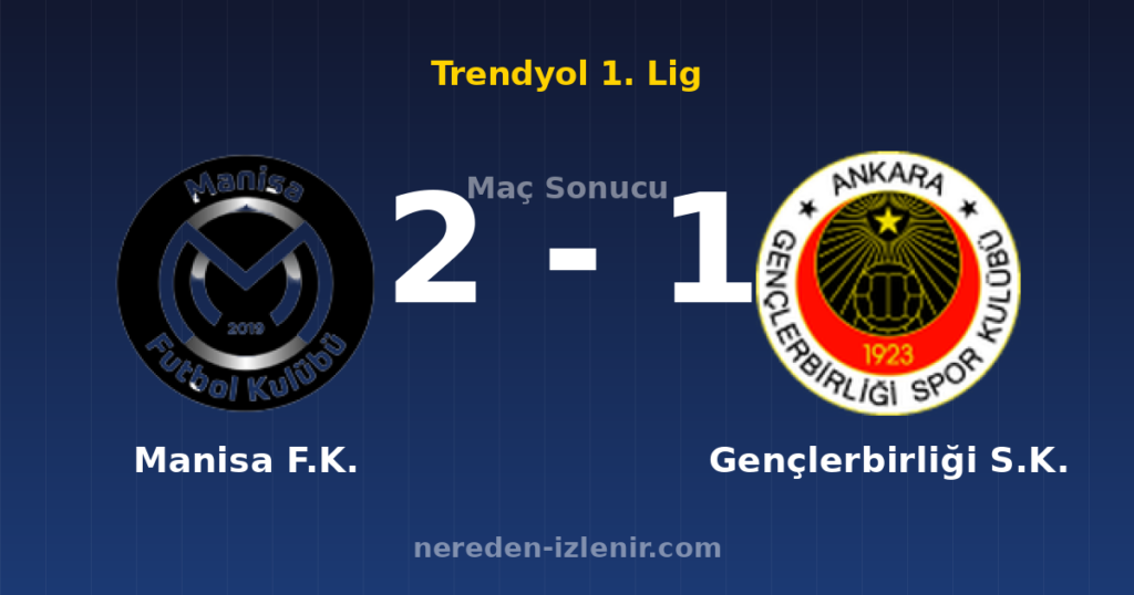 Manisa F.K. 2-1 Gençlerbirliği S.K.