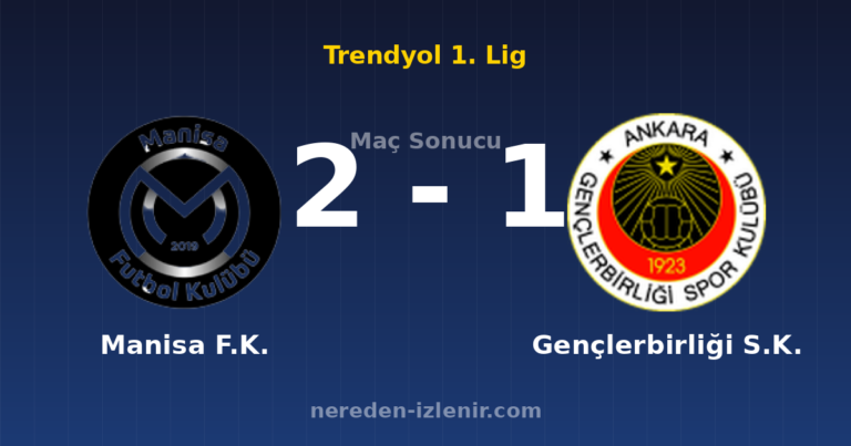 Manisa F.K. 2-1 Gençlerbirliği S.K.