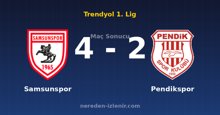 Samsunspor 4-2 Pendikspor