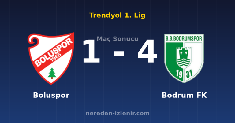 Boluspor 1-4 Bodrum FK