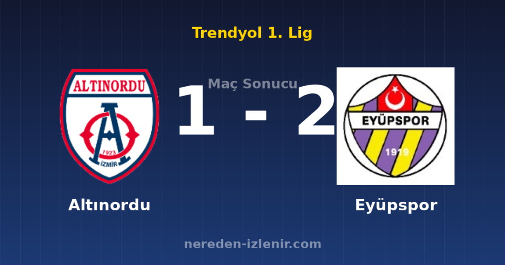 Altınordu 1-2 Eyüpspor