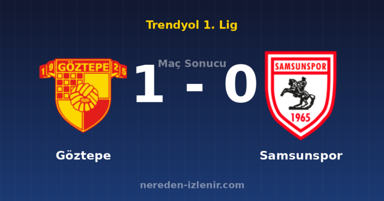 Göztepe 1-0 Samsunspor