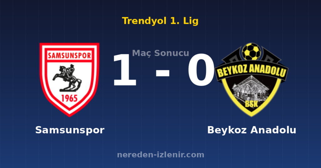 Samsunspor 1-0 Beykoz Anadolu