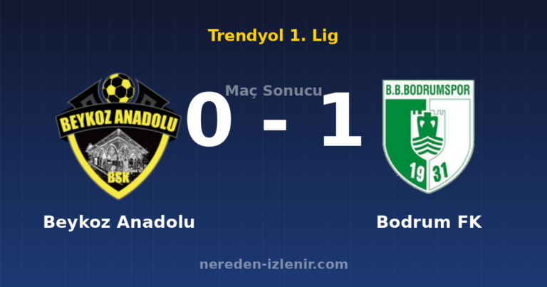 Beykoz Anadolu 0-1 Bodrum FK