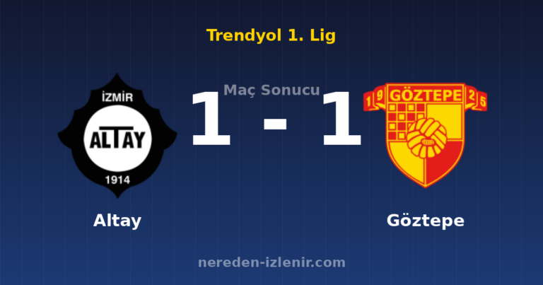 Altay 1-1 Göztepe