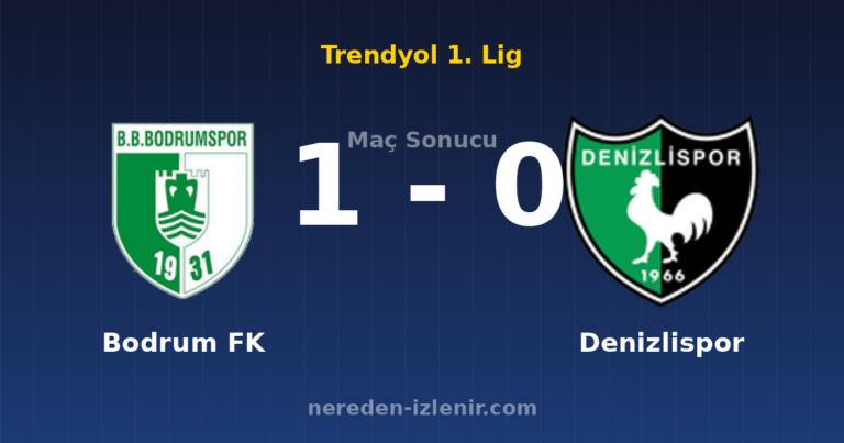 Bodrum FK 1-0 Denizlispor