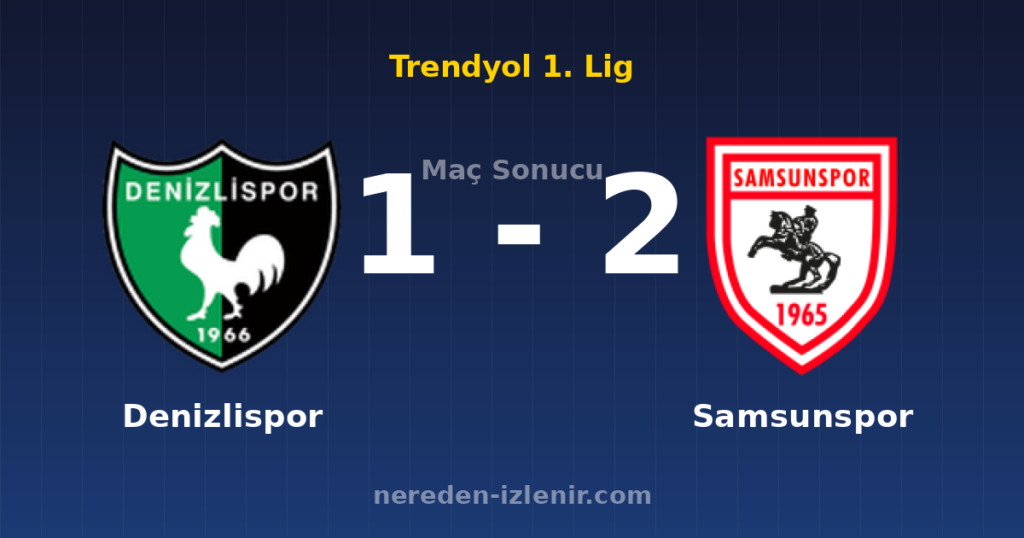 Denizlispor 1-2 Samsunspor