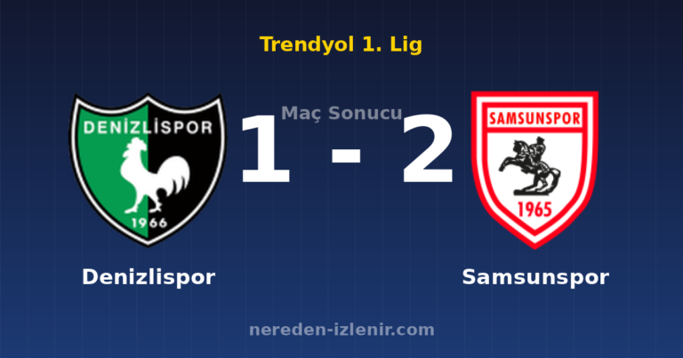 Denizlispor 1-2 Samsunspor