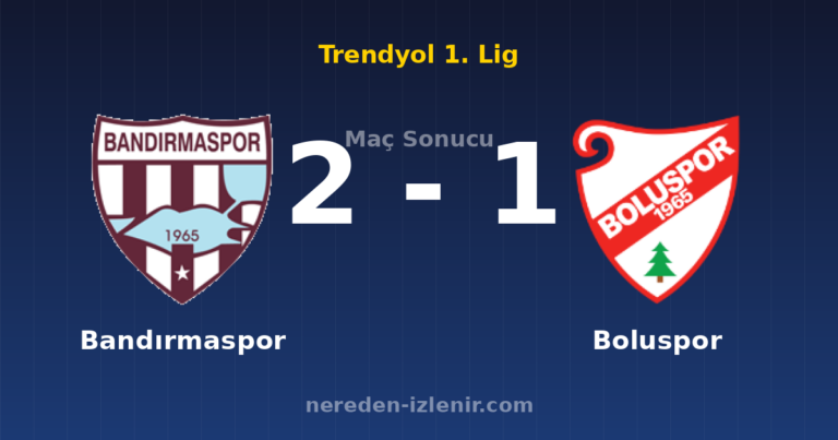 Bandırmaspor 2-1 Boluspor