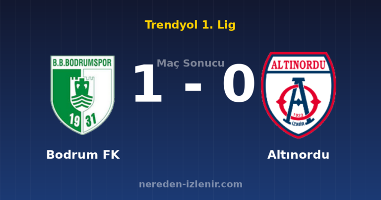 Bodrum FK 1-0 Altınordu