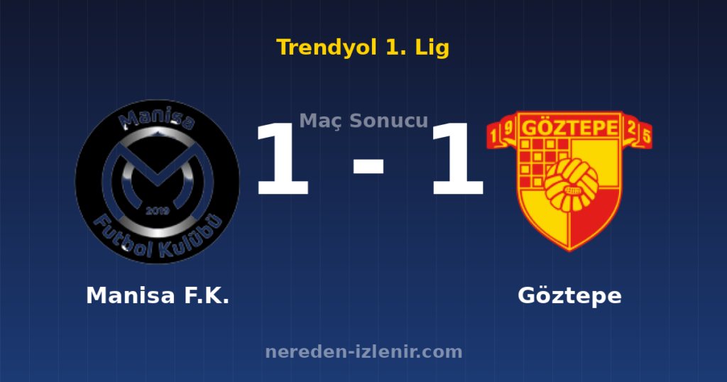 Manisa F.K. 1-1 Göztepe