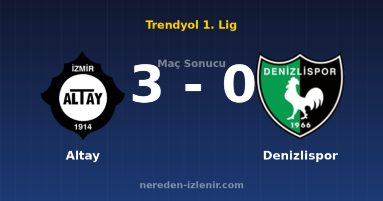 Altay 3-0 Denizlispor