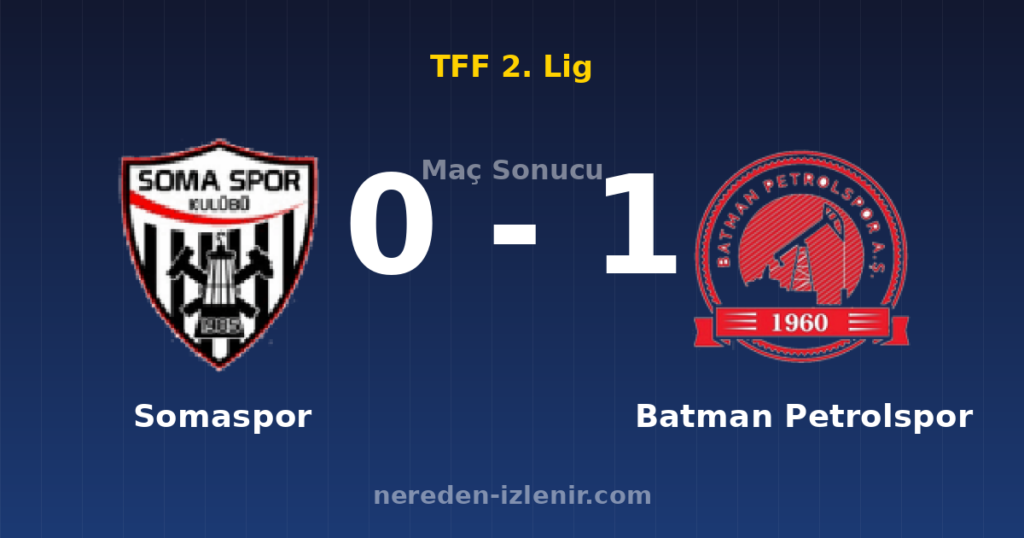 Somaspor 0-1 Batman Petrolspor
