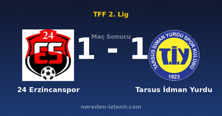 24 Erzincanspor 1-1 Tarsus İdman Yurdu