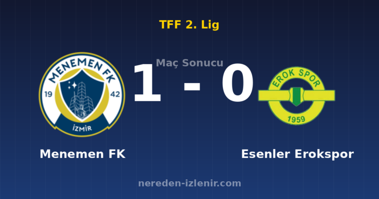 Menemen FK 1-0 Esenler Erokspor