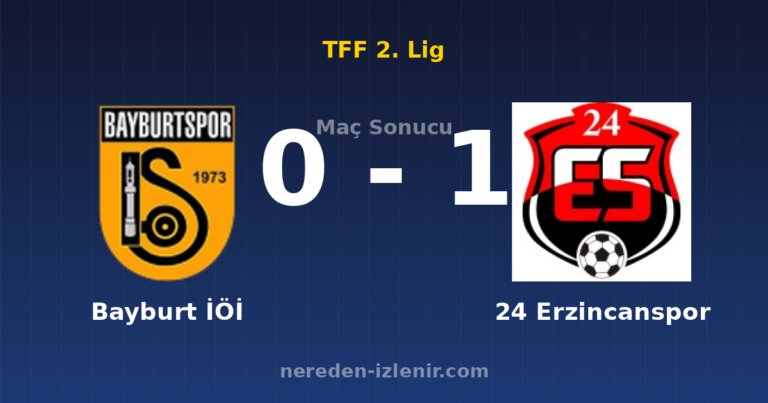 Bayburt İÖİ 0-1 24 Erzincanspor