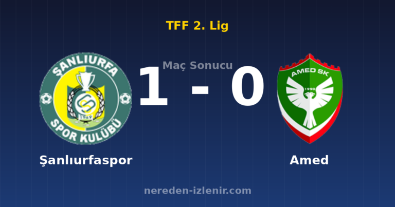 Şanlıurfaspor 1-0 Amed