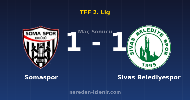 Somaspor 1-1 Sivas Belediyespor