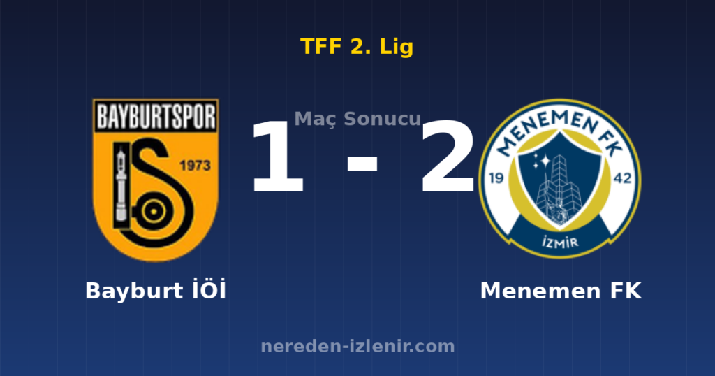 Bayburt İÖİ 1-2 Menemen FK