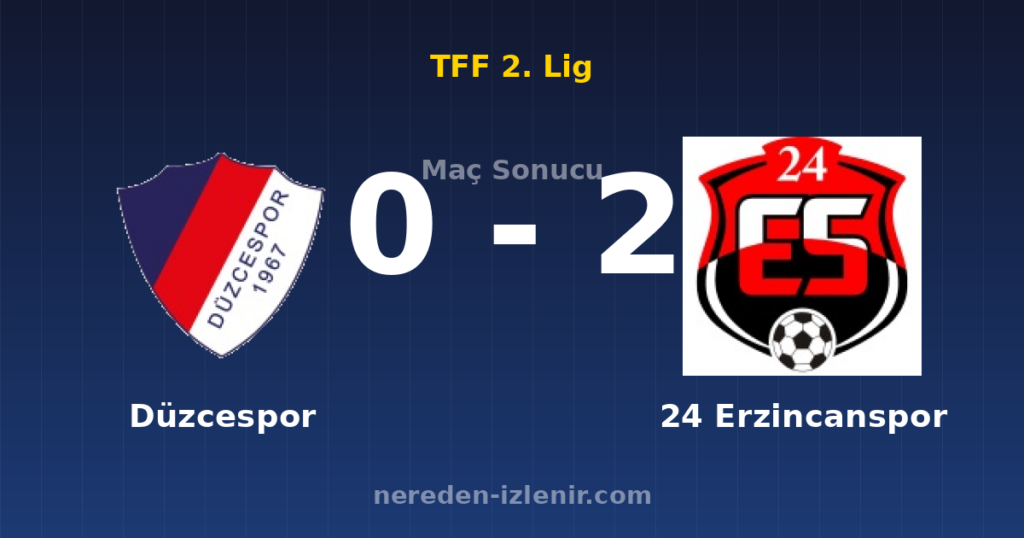 Düzcespor 0-2 24 Erzincanspor