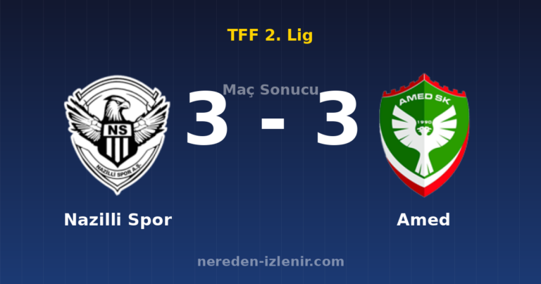 Nazilli Spor 3-3 Amed